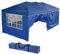 LOLAhome Carpa Cenador Gazebo Plegable 3x6 m Azul | Mejores Tubos de Acero Alta Resistencia, Antiviento, 4 Bolsas Arena, Protect. UV| Paredes: 4 Ventana + 2 Cremallera