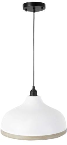 VIVANNO Deckenlampe Deckenleuchte Bambus LAVANT 45x24 cm weiß natur