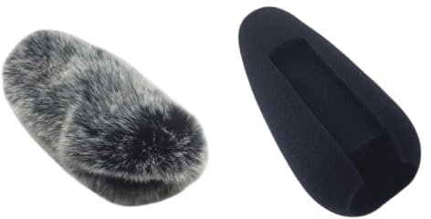 Furry Windscreen&Foam Microphone Windshield Sponge Cover For RODE VideoMic Pro+ Microphone