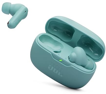 JBL Vibe Beam 2 - True Wireless Noise Cancelling Earbuds Pure Bass Sound & Smart Ambient Technology, 4mics for Crisp, Clear Calls, up to 40Hrs of Playback, IP54 Dust & Water Resistant (Blue)