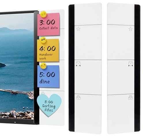 EuAcesry Computer Monitor Memo Board, 2 Stück Memoboard Für Computermonitore Nachrichtentafel, Kreative Acryl Message Boards für Computer Monitore Seitenwand (links und rechts)