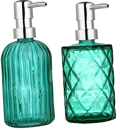 WRITWAA 2pièces Bouteille De Shampoing Verre Distributeur De Liquide à Pression Flacon pour Liquide