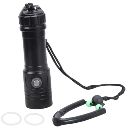 KAQNTUD LED Scubas Tauch-Taschenlampe, 4 Modi, Unterwasserlicht, Tauchlicht, Tauchen, Taschenlampe, Enduring LED Tauch-Taschenlampe