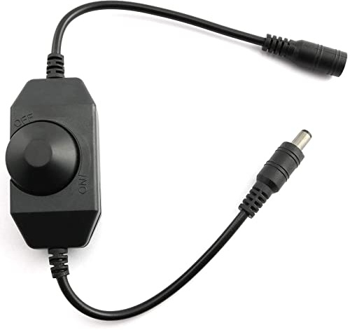 Masslla LED Bar Licht Dimmer, DC 12V-24V 6A Dimmer, Passend für LED Bar Licht, LED Lichter Kette 3528, 5050, 5630 (Schwarz)
