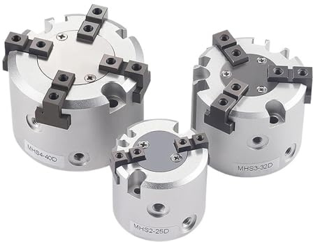 TYBOPHQJ MHS2/MHS3/MHS4 Serie 2/3/4 Finger Pneumatischer Greifer Ersatz Doppeltwirkender rotierender Luftzylinder 16D/20D/25D/32D/40D/50D(16D)