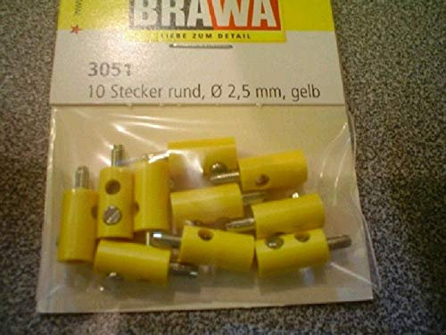 BRAWA 3051 Querlochsteck. 2,5 gelb 10 Stück