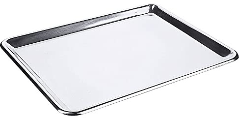 Contacto Ausstelltablett 33,5 x 23,5 cm Edelstahl 18/10 hochglänzend, offen gebördelter Rand, spülmaschinengeeignet, Gastro-Qualität für Theke, Buffet