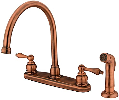 KINGSTON BRASS KB726ALSP Vintage 8 Centerset rubinetto della cucina, rame antico