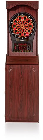 Arachnid Cricket Pro 800 Diana electrónica de pie con Acabado de Cereza, área de Objetivo de regulación de 15.5 Pulgadas, Pantalla de puntuación de 8 Jugadores y 39 Juegos