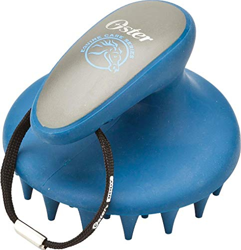 Oster Gumminoppenstriegel grob, blau