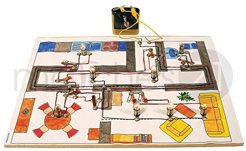 matches21 HOME & HOBBY Haus-Elektroinstallation DIY Holz Bastelset für Kinder ab 12 Jahren Elektronik-Bausatz