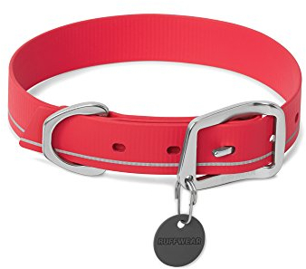Ruffwear Wasserfestes Hundehalsband, Sehr große Hunderassen, Größenverstellbar, Reflektorstreifen, Größe: 58-66 cm, Rot (Red Currant), Headwater Collar, 25402-6152326