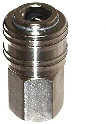 1 Pneumatik Schlauchanschluß 1/4 Schnellkupplung mit Rückschlagventil & Walzenverriegelung Druckluft Kupplung Kompressor Female Neu Old-Harvest