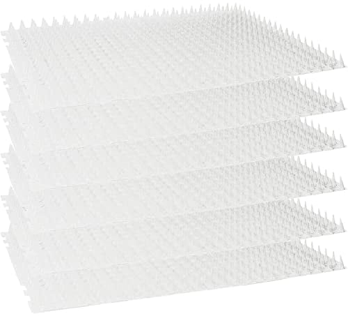 Homarden Cat Deterrent at Home - Pack of 6 Pet Deterrent Mats for Cats and Dogs - Indoor and Outdoor Spike Mats for Pet Training - Durable, Lightweight, Cut-to-Size Design - White, 42 x 34 x 2.5 cm