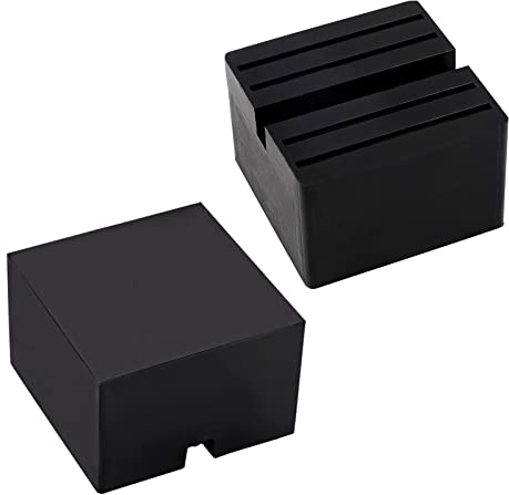 EXLECO 2 Stücke Wagenheber Gummiauflage (75x75x50mm) für Rangierwagenheber Universal Gummi Auflage für PKW/SUV Robust und Praktisch Ideal für Auto Tuning