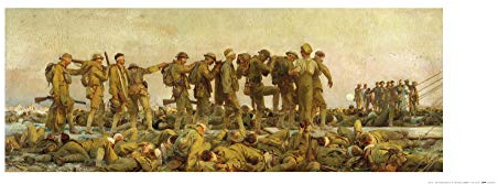 1art1 John Singer Sargent Poster Gassed, Gasvergiftet, 1918 Soldaten im Ersten Weltkrieg Plakat | Bild 91x30 cm