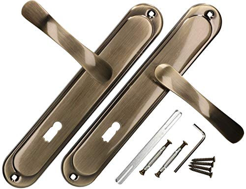 KOTARBAU Türdrücker 90 mm BB Türgriff Patin Türbeschlag Türklinke Drückergarnitur Langschild Türdrückergarnitur Innentür Außentür Handgriff Torbeschlag