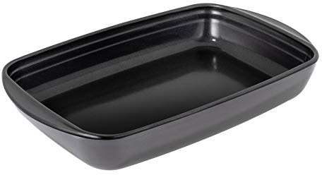 KUHN RIKON Easy Auflaufform aus Glas, beschichtet, 2,6 Liter, gross, bleibt nichts kleben, einfache und schnelle Reinigung, backofenfest bis 240 Grad