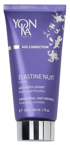 Elastin Anti-Wrinkle Night Cream Yonka 50ml - Anti-Aging Feuchtigkeitscreme für das Gesicht mit Vitamin C und Elastin-Peptiden - Dermatologisch nachgewiesene Ergebnisse! 80% natürlichen Ursprungs
