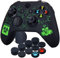 YoRHa Silicona Talla Láser Funda Piel Carcasas Cubierta para Xbox Series X/S Mando x 1 (BH Verde) con Agarres para el Pulgar x 10