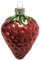Erdbeere Strawberry rot Weihnachtsbaumkugel Glas Christbaumschmuck Weihnachten 2