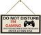 Faderr Gaming Sign, Gamer Wood Signs, Gaming Door Sign, Game Controller Room Sign, Do Not Disturb I'm Gaming Door Sign, for Boys Dad Son Man Birthday Gift(C), free size