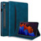 Vkooer Custodia per Samsung Galaxy Tab S8 11'' 2022 (SM-X700 / X706) Cover, Galaxy Tab S7 11 Pollice 2020 (SM-T870 / T875) PU Pelle Custodia Portafoglio Flip Case Aziendale con Tasca, Blu pavone