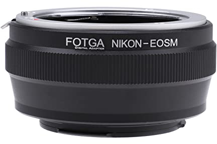 FOTGA Lens Adapter for Nikon F AI AIS Mount Lens for Canon EOS EF-M Mount M M2 M3 M5 M6 II M10 M50 M100 M200 Mirrorless Camera Nikon-EOSM