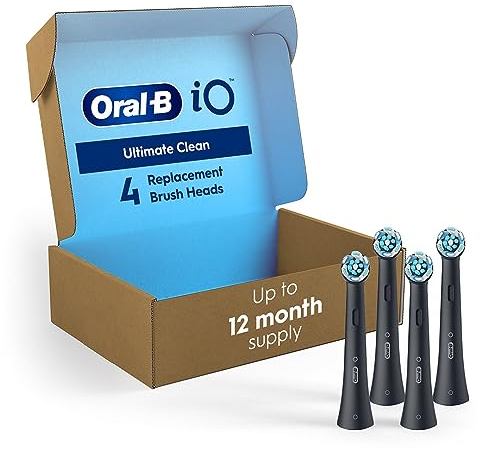 Oral-B iO Series Ultimative Clean-Ersatzbürstenköpfe für elektrische Zahnbürste von Oral-B (4 Stück), Schwarz