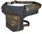 Herren Canvas + Leder Motorrad Reiten Tasche Beinbeutel Beintasche Außenbeintasche Hüfttasche Drop Leg Tasche FB211-8 (A-Schwarz)
