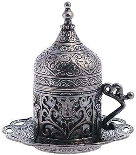 Alisveristime (1 Stück türkische griechische arabische Kaffee-Espressotasse (Lale) (schwarz)