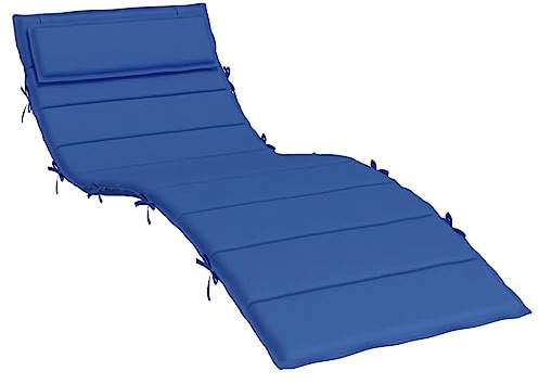 Tidyard Sonnenliegen-Auflage Liegenauflage Sitzkissen Gartenliegen-Auflage Sitzauflage Gartenmöbel Liegestuhl Liege Polster Kissen 180 x 60 x 3 cm (L x B x T) Oxford-Gewebe Königsblau