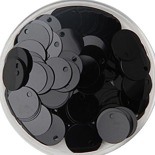 Cozylkx 150 Stück 10 mm Flache Runde Pailletten Mit Loch, DIY-Handwerk, PVC-Paillettenflocken, Große Schillernde Pailletten Zum Nähen, Sticken, Kleidermachen