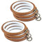 Bluerare 1 Set Rund Stickrahmen, 10 cm, mit Metallring, Holzimitat, Stickrahmen, Kreis,