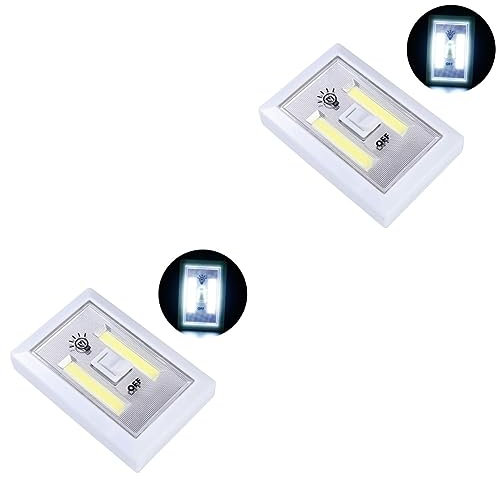 DOITOOL 2stücke Cob Wandleuchte Akku Betrieben Kabellose Notfallbeleuchtung Für Schrank Magnetisch Einfache Installation Für Schlafzimmer Und Innenräume