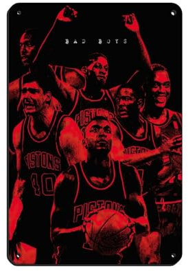 Dennis Rodman Poster Bad Boys Basketball Poster Blechschild Vintage Metall Pub Club Cafe Bar Zuhause Wandkunst Dekoration Poster Retro 20 x 30 cm