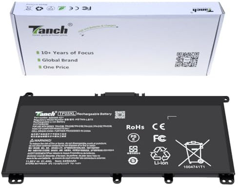 Batería para portátil TF03XL para HP 240 G7 255 G7 250 G7 245 G7 15-DA0011LA 15-DA0093TU 15-cs 470 G7 14-CE 340S G7 15-CW 14-CK0018NA 15S-FQ. 1505SA 11,55 V, 4450 mAh