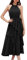 GRACE KARIN Damen Einfarbiges Freizeitkleid Elagnt Neckholder Hochzeitsgast Kleid Frauen Sommer Maxikleid mit Rüschen Saum Schwarz L