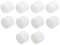 sourcing map 10pcs Rubber End Caps 35mm ID Vinyl Round Tube Bolt Cap Cover Screw Thread Protectors White
