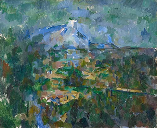 EfeMir Poster Und Drucke Abstraktes Gemälde Berühmte Gemälde Ansicht der montagne sainte-victoire von lauves von paul cézanne für Schlafzimmer Home Decor 60x90cm
