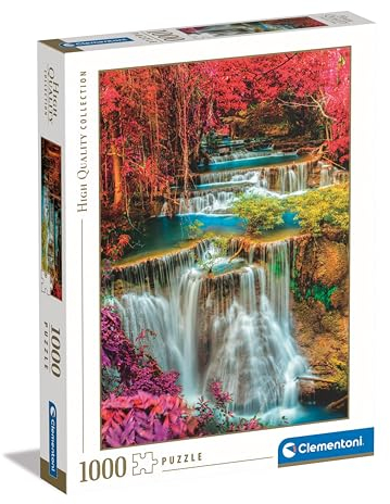 Clementoni Colorful Thai Falls Puzzle 1000 Teile Erwachsene - Wasserfall Puzzle Erwachsene in 70 x 50 cm - Puzzle Erwachsene anspruchsvoll von Clementoni 39821