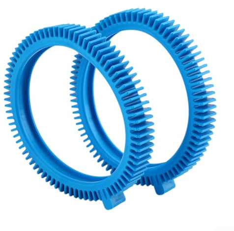 Juego de 2 ruedas delanteras azules con Super Hump, 2 x 4 ruedas de presión, goma azul, 896584000-143 para limpiadores de piscinas para Hayward