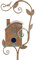 HTU Garden Outdoor Metal Birdhouse Decoration Bird Houses for Outside with Pole Metal Birdhouse Stake for Outdoor Yard Garden Decor