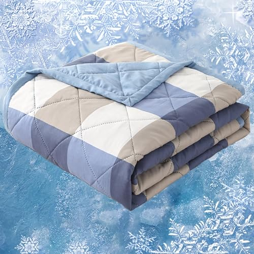 ZQYMM Kühldecke Sommerdecke, Selbstkühlende Decke, Doppelseitig Leichte Sommerdecke, Cooling Blanket Bettdecke zum Schlafen für Menschen