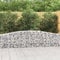 Iiaky Gabionen mit Hochbogen 3 STK. 400x30x60/80 cm Verzinktes Eisen Zaun Gabionen WasserzapfsäUle Garten Pflanzsteine Beton Garten Stapelbar Gabionenzaun Gabionen