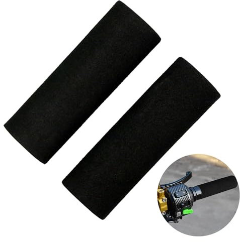 2 Pezzi Copri Impugnatura per Moto in Morbida Schiuma Antiscivolo, Coprimanopole Moto, Copri Manopole Moto, Copri Manopole in Spugna, Comfort e Sicurezza,Diametro 3,17-3,8cm