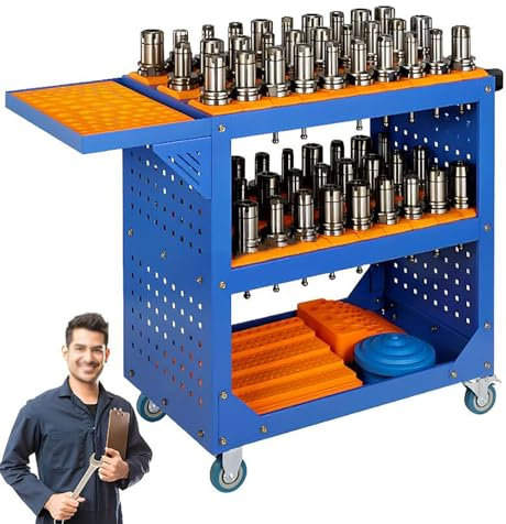 ICEMOB 3 Tier Mechanic Tool Cart Mobile Work Table,Heavy-Duty Service Cart with 4 Storage Boxes,Industrial-Grade Tool Trolley,Garage Tool Organizer,Supports Up To 300KG