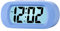 Plumeet Digital Alarm Clock Travel Clock with Snooze and Nightlight - Easy to Set Simple Bedside Alarm Clocks for Kids - Ascending Sound - Battery Powered (Baby Blue)