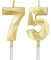 75th Birthday Candles, Gold Number Candles Birthday Decoration, Happy Birthday Cake Toppers, for Birthday Parties Weddings Company Anniversaries (Gold,75)