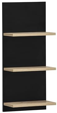 Schildmeyer Regal Emmik 159501 schwarzmatt/weißeiche Dekor, 30,3 x 17,5 x 70,2 cm